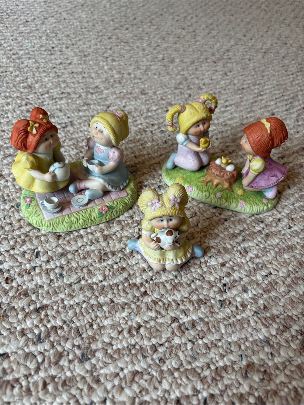 Vintage Cabbage Patch porcelain figurines